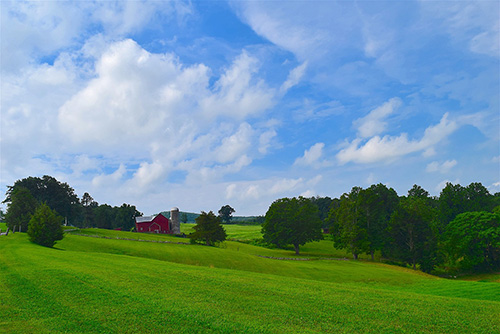 barn and field